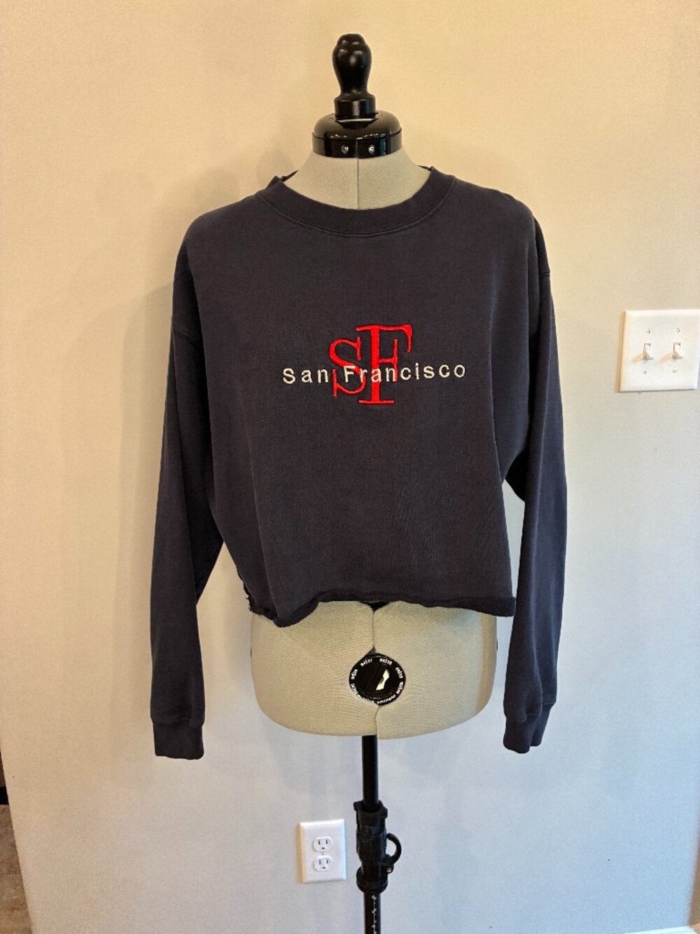 Vintage Toomby Athletic San Francisco SF Embroidered Sweatshirt Black L